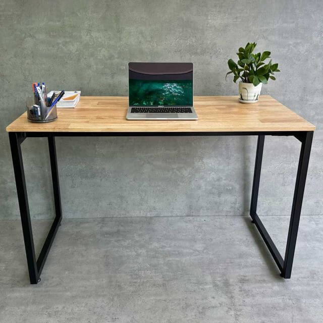 Bàn làm việc có hộp điện 200x80cm gỗ cao su ZD026